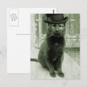  Steampunk LOL Funny Cat Briefkaart (Voorkant / Achterkant)