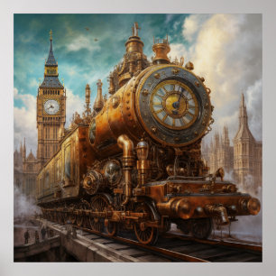 Steampunk Londen Poster
