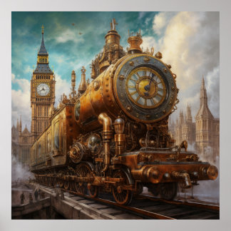 Steampunk Londen Poster