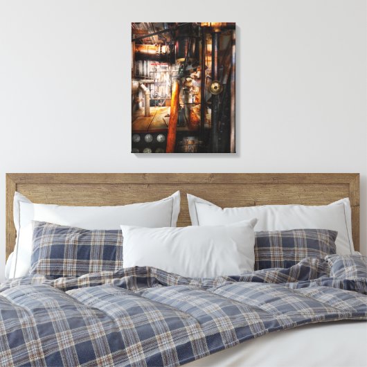 Steampunk - Loodbuizen Canvas Afdruk (Insitu (Slaapkamer))