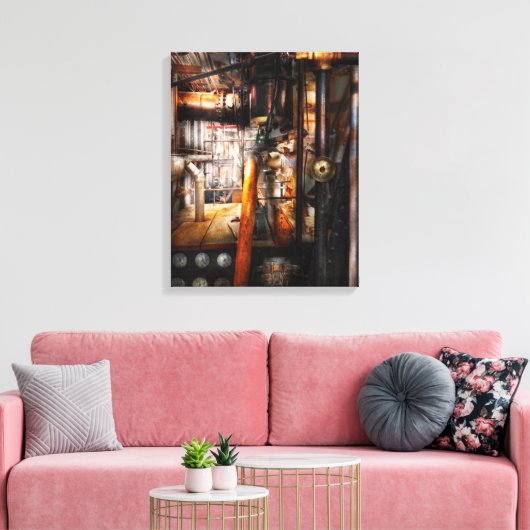 Steampunk - Loodbuizen Canvas Afdruk (Insitu (Woonkamer))