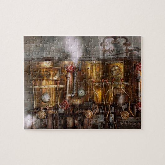 Steampunk - Loodgietersbuizen - Destilleertoestell Legpuzzel (Horizontaal)