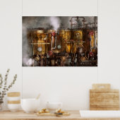 Steampunk - Loodgietersbuizen - Destilleertoestell Poster (Keuken)