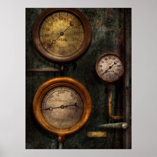 Steampunk - Loodgietersbuizen - Succes bij het ver Poster (Voorkant)