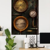 Steampunk - Loodgietersbuizen - Succes bij het ver Poster (Thuiskantoor)