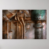 Steampunk - Loodgieterswerk - Industrieel abstract Poster (Voorkant)