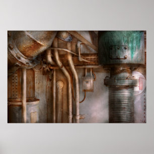 Steampunk - Loodgieterswerk - Industrieel abstract Poster