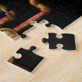 Steampunk - Loodgieterswerk - Verlichting van de M Legpuzzel (Zijkant)