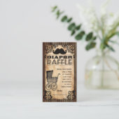 Steampunk Look Baby Boy Luier Raffle Ticket Informatiekaartje (Staand voorkant)