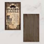 Steampunk Look Baby Boy Luier Raffle Ticket Informatiekaartje (Voorkant / Achterkant)