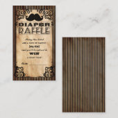 Steampunk Look Baby Boy Luier Raffle Ticket Informatiekaartje (Voorkant / Achterkant)