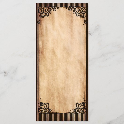 Steampunk  Look Slim Dinner Menu (Achterkant)