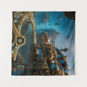 Steampunk Lost City of Atlantis Wandkleed (Voorkant (horizontaal))