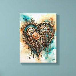 Steampunk Love Canvas Afdruk