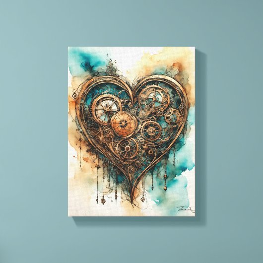 Steampunk Love Canvas Afdruk