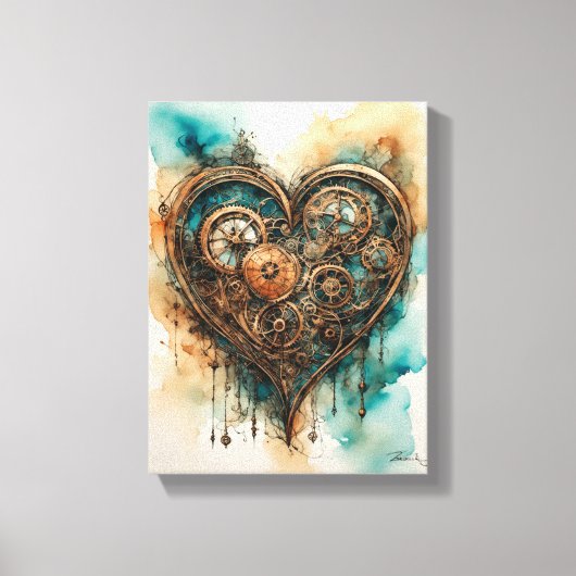 Steampunk Love Canvas Afdruk (Voorkant)