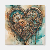 Steampunk Love Valentijn Magneet (Voorkant)