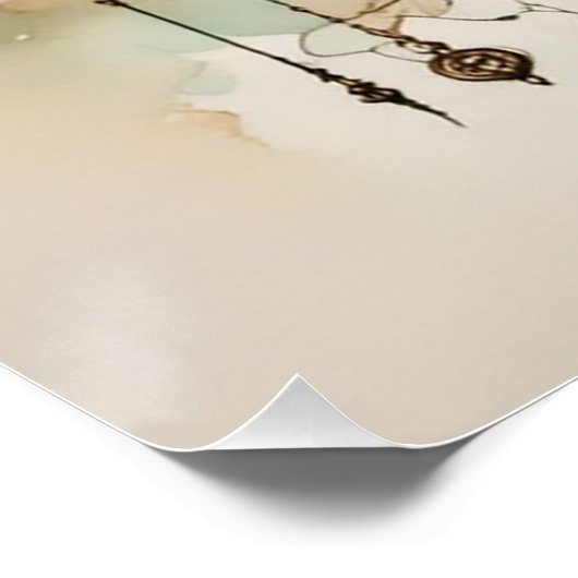 Steampunk Love Valentijn Perfect Poster (Hoek)