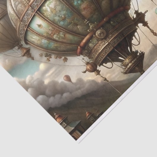 Steampunk Luchtschepen Decoupage Tissuepapier (Detail)