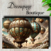 Steampunk Luchtschepen Decoupage Tissuepapier