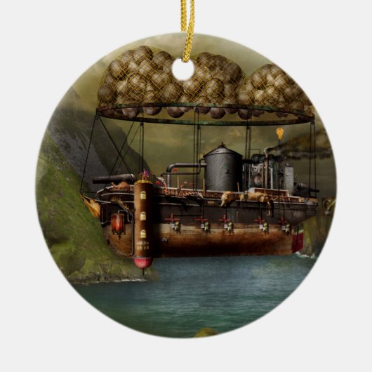 Steampunk - Luchtvaart - De originele Ark van Noah Keramisch Ornament (Voorkant)