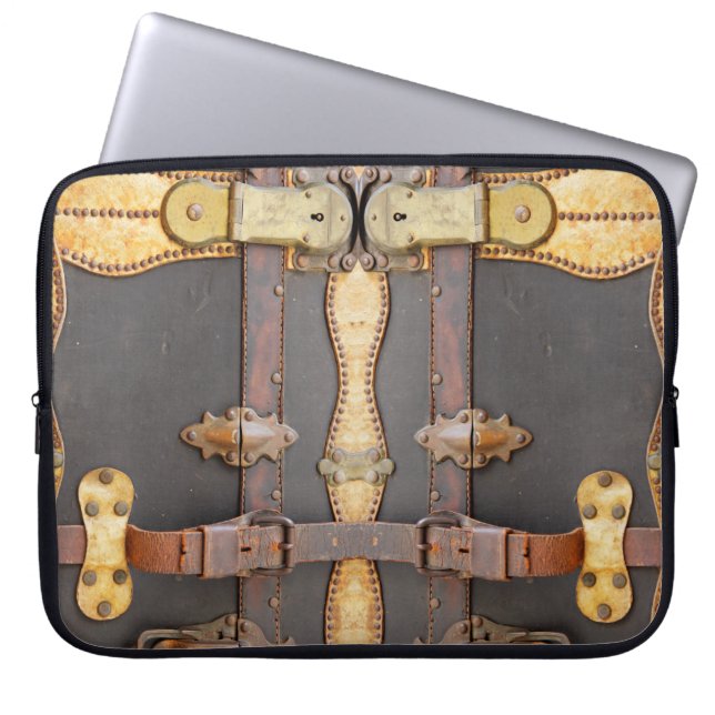Steampunk Luggage Electronics Bag Laptop Sleeve (Voorkant)