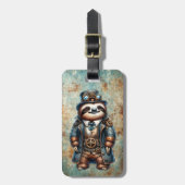 Steampunk Luiaard Gepersonaliseerde Bagage Label (Voorkant verticaal)
