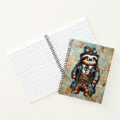 Steampunk Luiaard Spiraal Notebook Notitieboek (Binnen)