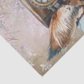 Steampunk Lynx Cat Tissuepapier (Detail)