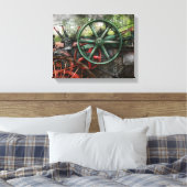 Steampunk - Machine - Vervoer van de toekomst Canvas Afdruk (Insitu (Slaapkamer))