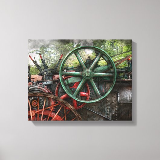 Steampunk - Machine - Vervoer van de toekomst Canvas Afdruk (Voorkant)