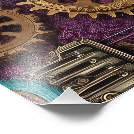 Steampunk Machinery Fotoprint Foto Afdruk (Hoek)