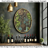 Steampunk Machinery & Grape Vine BQ3 Decoupage Tissuepapier