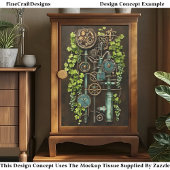 Steampunk Machinery & Grape Vine BQ3 Decoupage Tissuepapier
