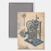 Steampunk Machinery Junk Journal Page Magneet (Voorkant / Achterkant)