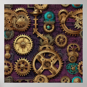 Steampunk Machinery Poster