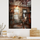 Steampunk - Machinist - Het slijpstation Poster (Keuken)