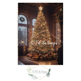 Steampunk magnanimous Christmas tree family room Tissuepapier