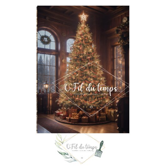 Steampunk magnanimous Christmas tree family room Tissuepapier