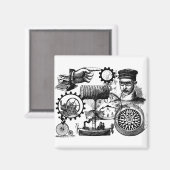 steampunk magneet (Voorkant / Achterkant)