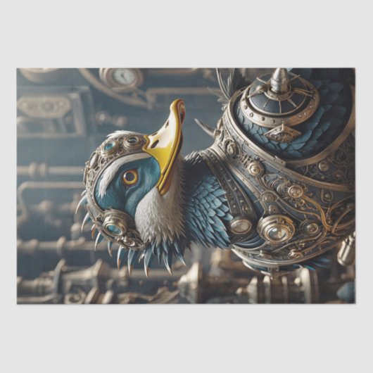 Steampunk Mallard Duck -Decoupage- Tissuepapier (Voorkant)