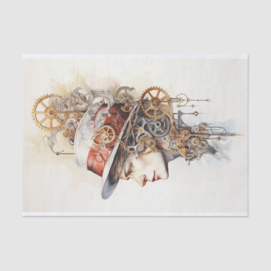 Steampunk Man 1 Decoupage papier (Voorkant)