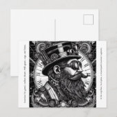 Steampunk Man Briefkaart (Voorkant / Achterkant)