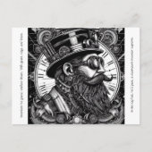 Steampunk Man Briefkaart (Voorkant)