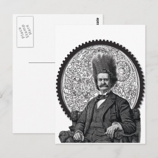 steampunk man briefkaart (Voorkant / Achterkant)