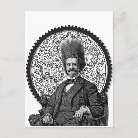 steampunk man briefkaart (Voorkant)