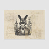 Steampunk man met Konijnenoren Tissuepapier (Voorkant)