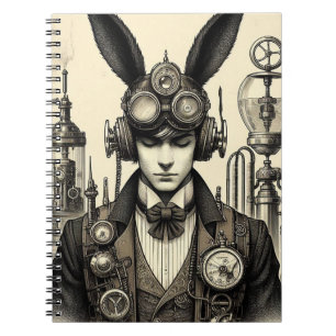 Steampunk Man met oortjes Notitieboek