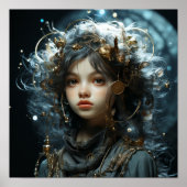 Steampunk Man met Pest Doctor Mask  Post Poster (Voorkant)