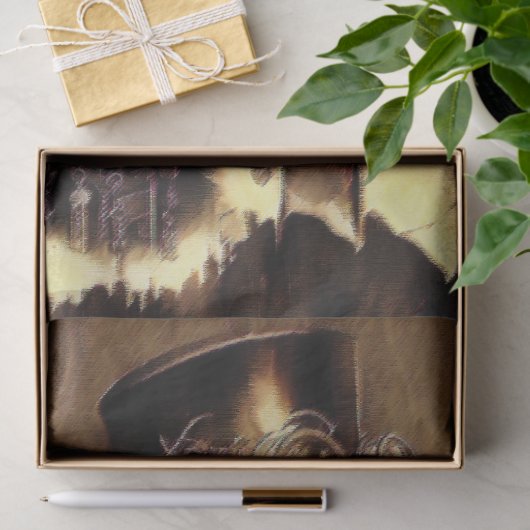 Steampunk Man met Raven Decoupage Paper Tissuepapier (Geschenk)